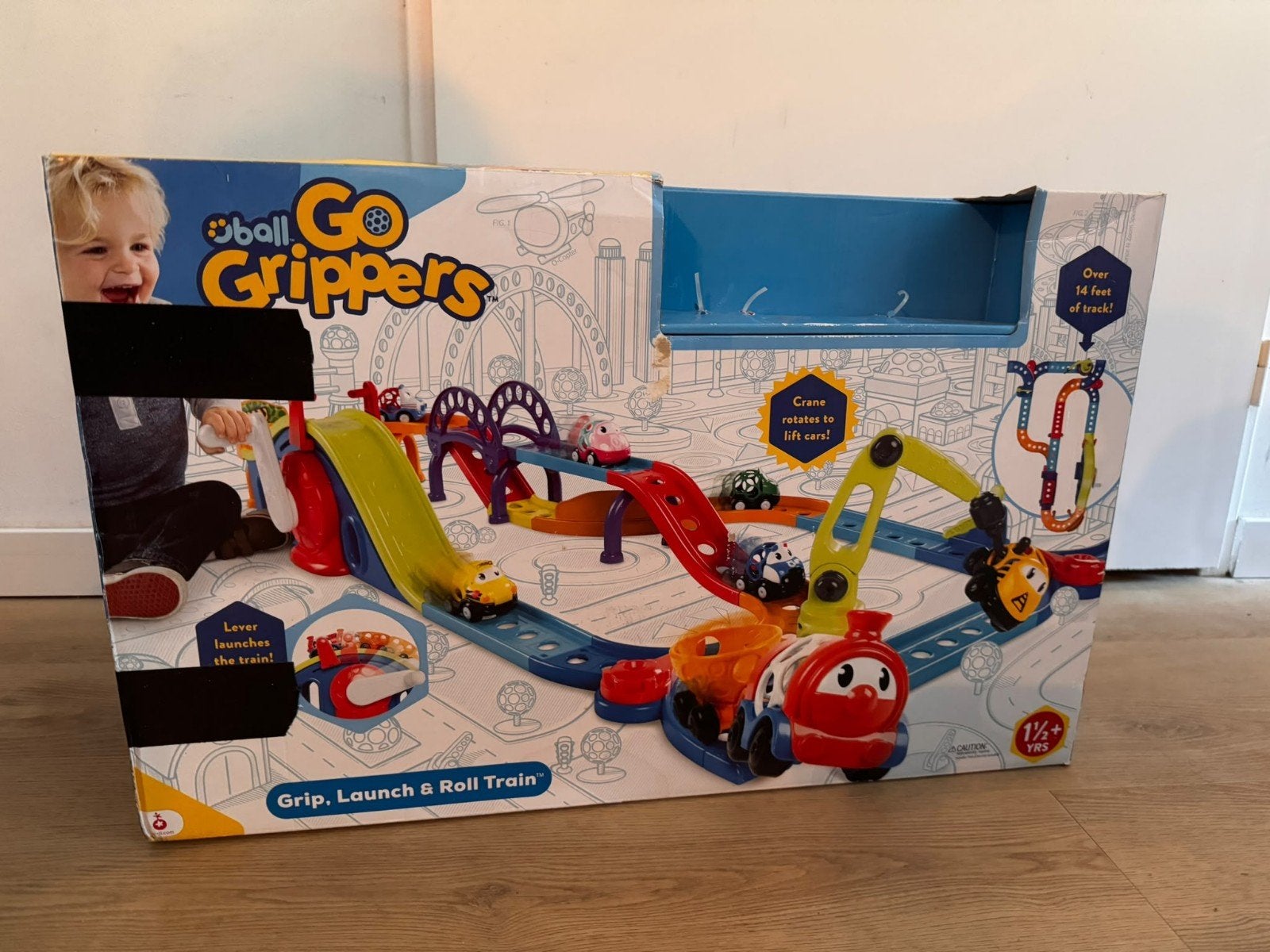 O'ball Go Grippers Grip, Launch & Roll Train (compleet), Ophalen, Zo goed als nieuw