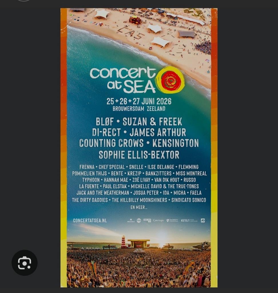 ‼️gezocht‼️ concert at sea 1x vrijdag en zaterdag ticket, Eén persoon