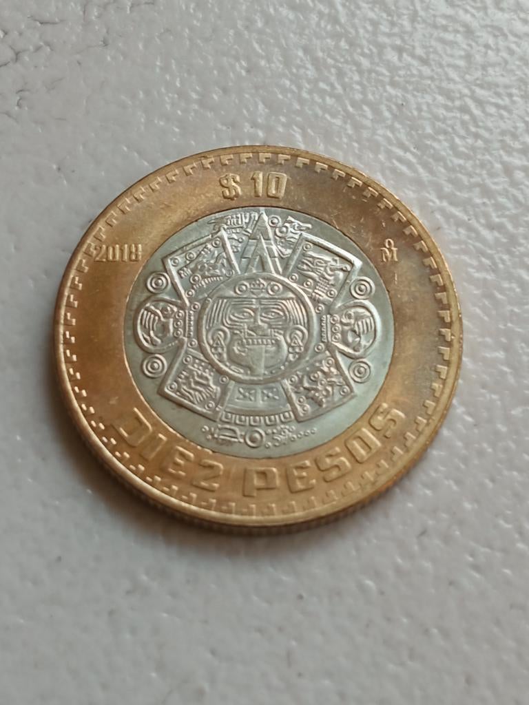 Mexico 10 pesos 2018., Ophalen of Verzenden, Midden-Amerika, Losse munt
