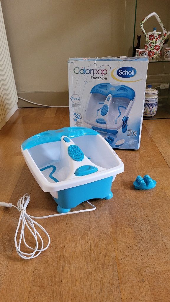 Foot Spa voetenbad ~ Scholl Colour-Pop ~ Blauw ~, Ophalen of Verzenden, Zo goed als nieuw, Hand- en Voetverzorging