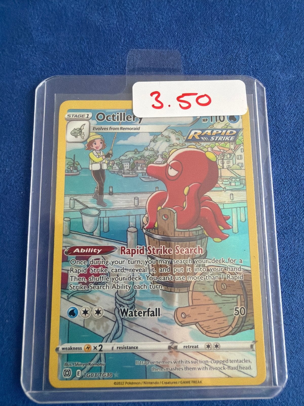 Octillery TG03/TG30 Pokémon Kaart - Rapid Strike Search, Ophalen of Verzenden, Zo goed als nieuw, Losse kaart