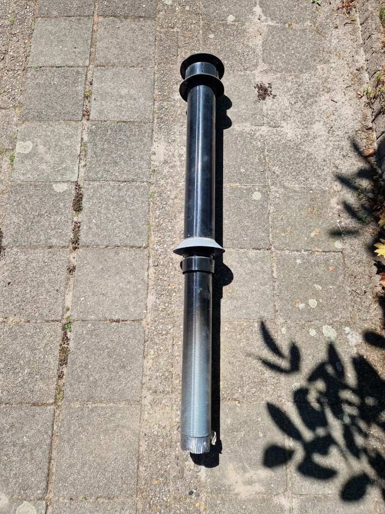 Dakdoorvoer rookgasafvoer, Ophalen, Gebruikt, Aluminium, Minder dan 2 meter