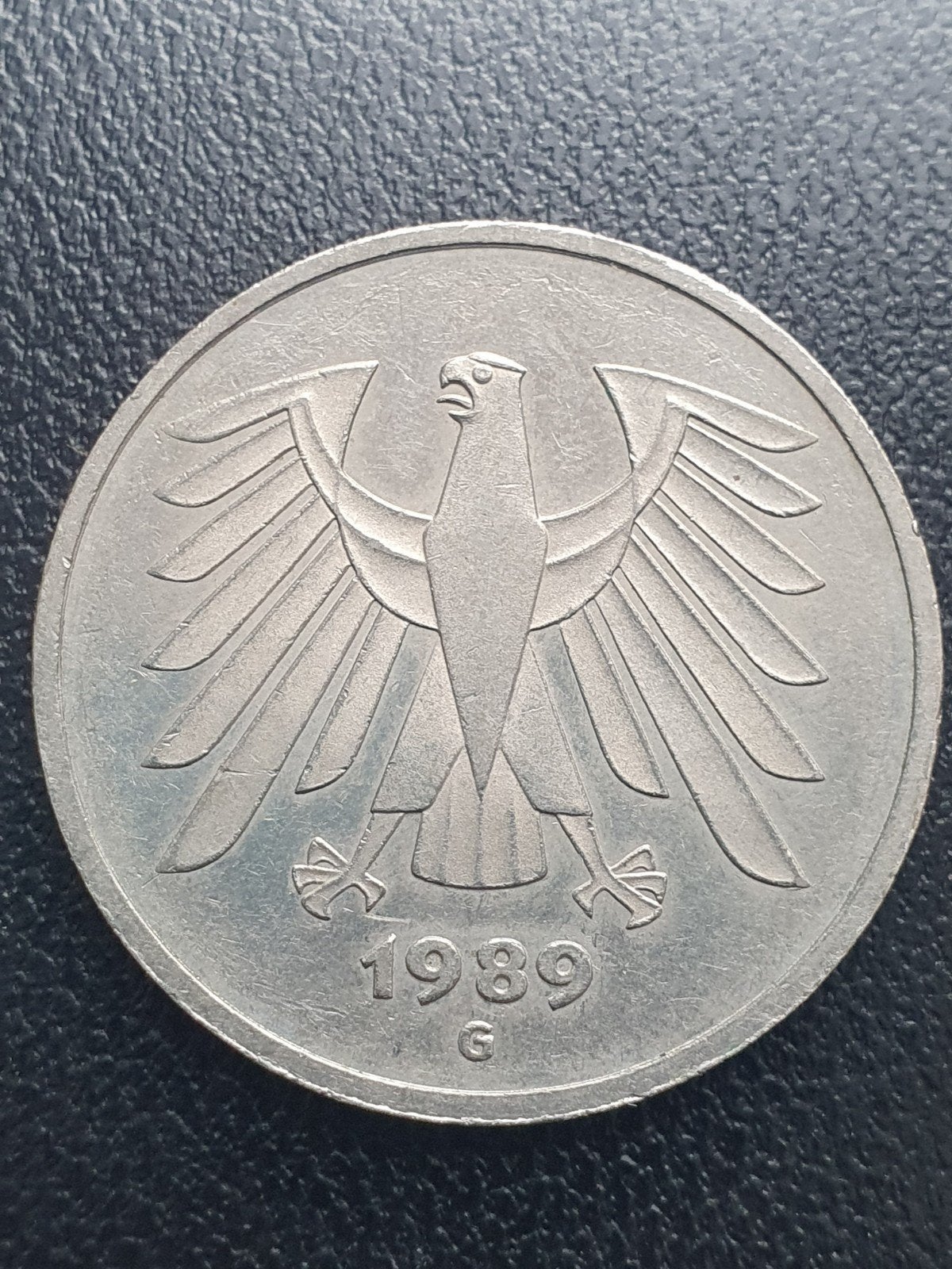 5 Mark munt uit 1989 G Duitsland., Ophalen of Verzenden, Duitsland