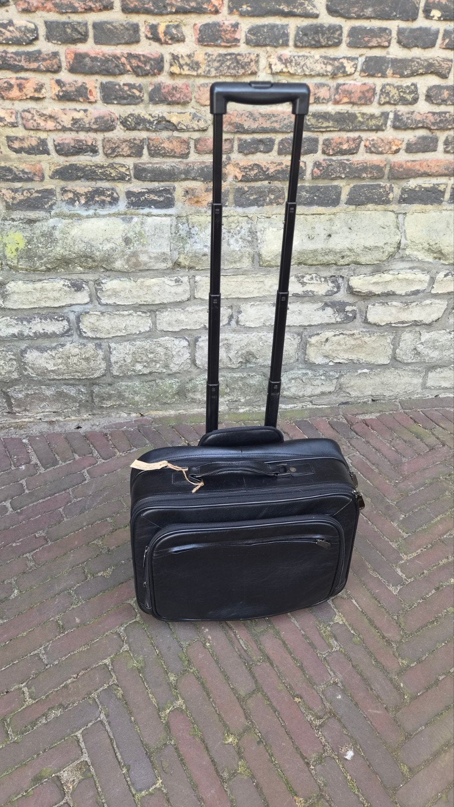 Castelijn & Beerens Leren Piloten-/Reiskoffer, Zwart, Minder dan 40 cm, Ophalen of Verzenden, Zo goed als nieuw