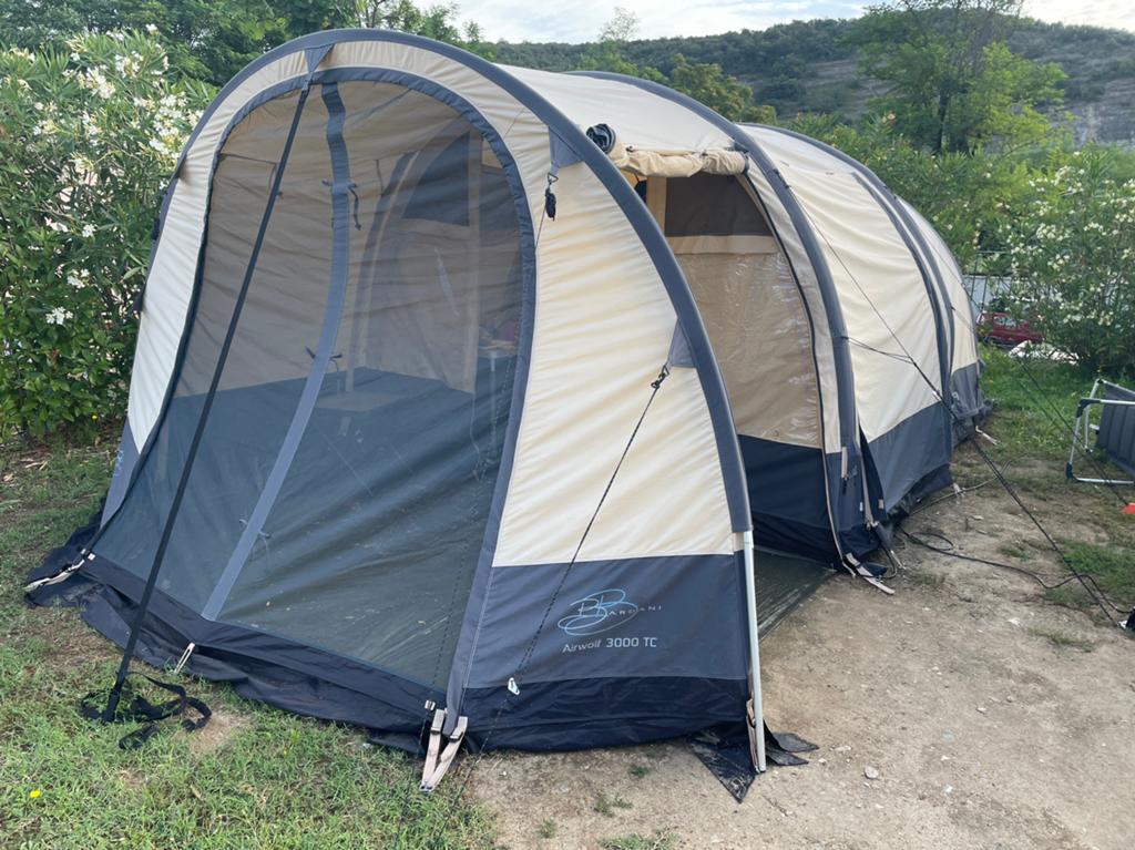 Bardani Airwolf 3000 tc oppomptent, Caravans en Kamperen, Ophalen, Zo goed als nieuw, Tot en met 4