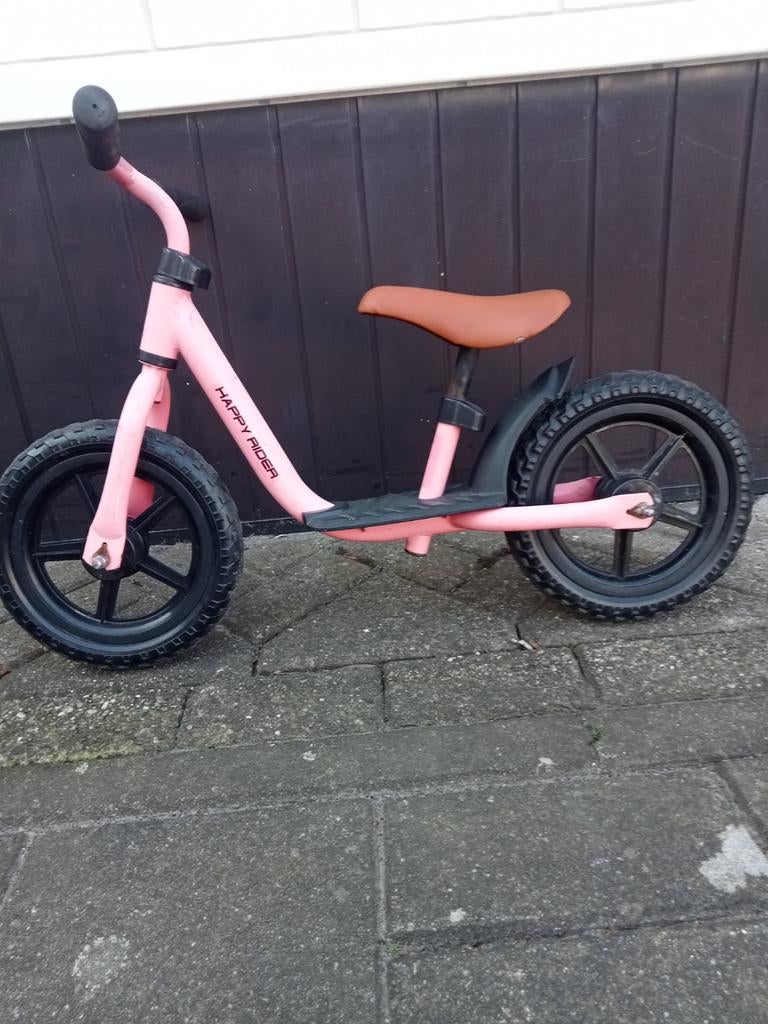 Roze loopfiets Happy Rider - Ideaal voor de kleintjes, Ophalen of Verzenden, Gebruikt, Loopfiets