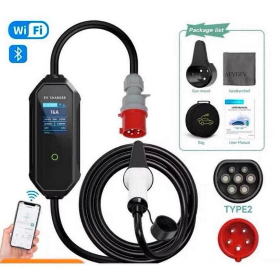 Laadpaal mobiel/draagbaar 11KW 380V || nieuw !!, Ophalen of Verzenden, Nieuw, Laadpaal en Laadkabel