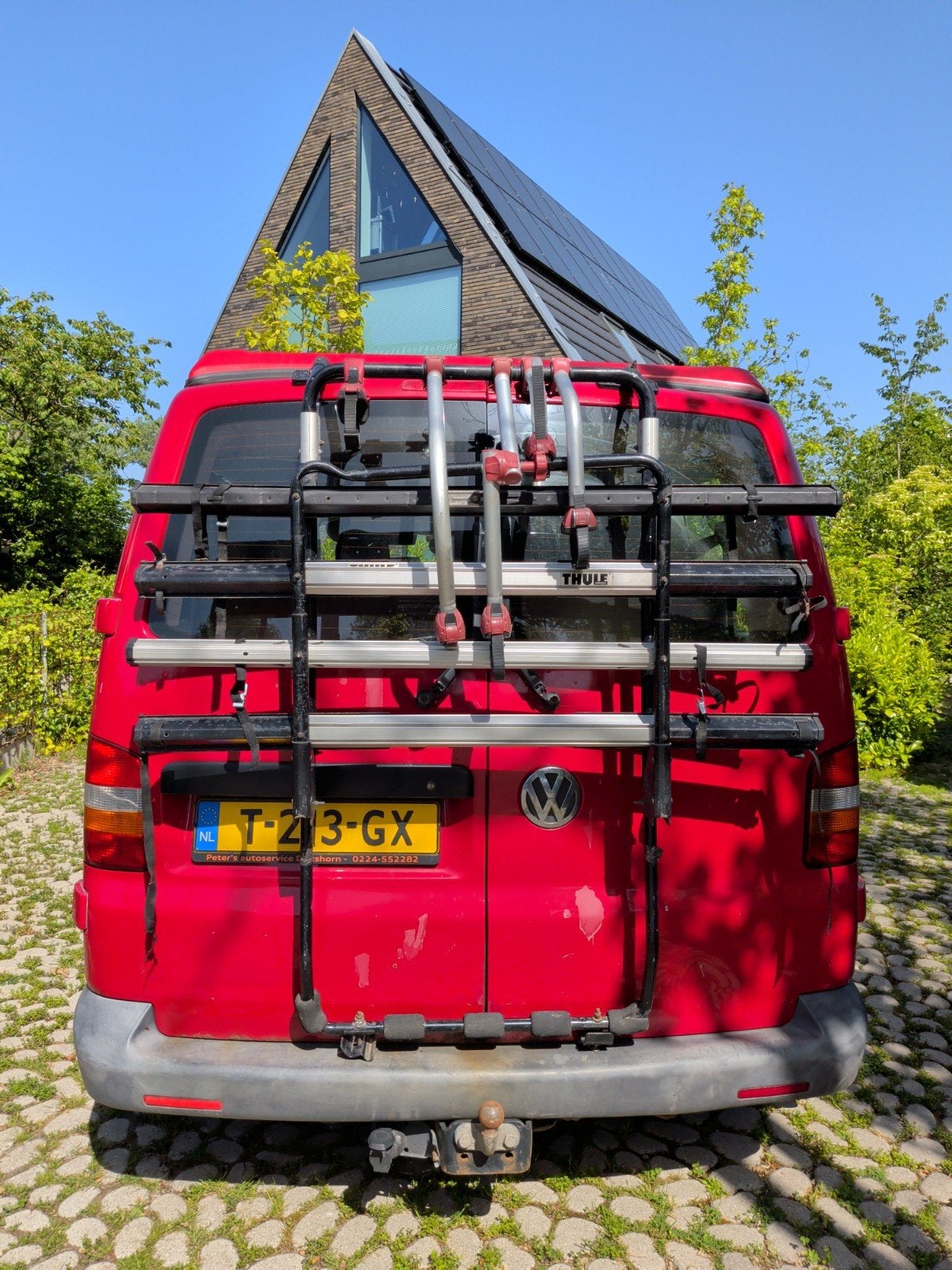 Thule fietsendrager voor 4 fietsen of e-bikes, 3 fietsen of meer, Gebruikt, Elektrische fiets, Achterklepdrager