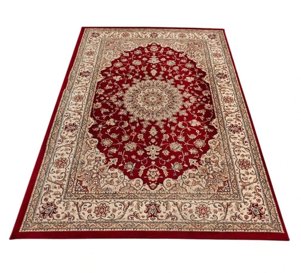 Vintage oosters Persia vloerkleed medallion rood 159x223cm, Huis en Inrichting, Stoffering | Tapijten en Kleden, Zo goed als nieuw