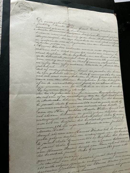 WEESPERKARSPEL 1879 OUD DOCUMENT, Verzenden