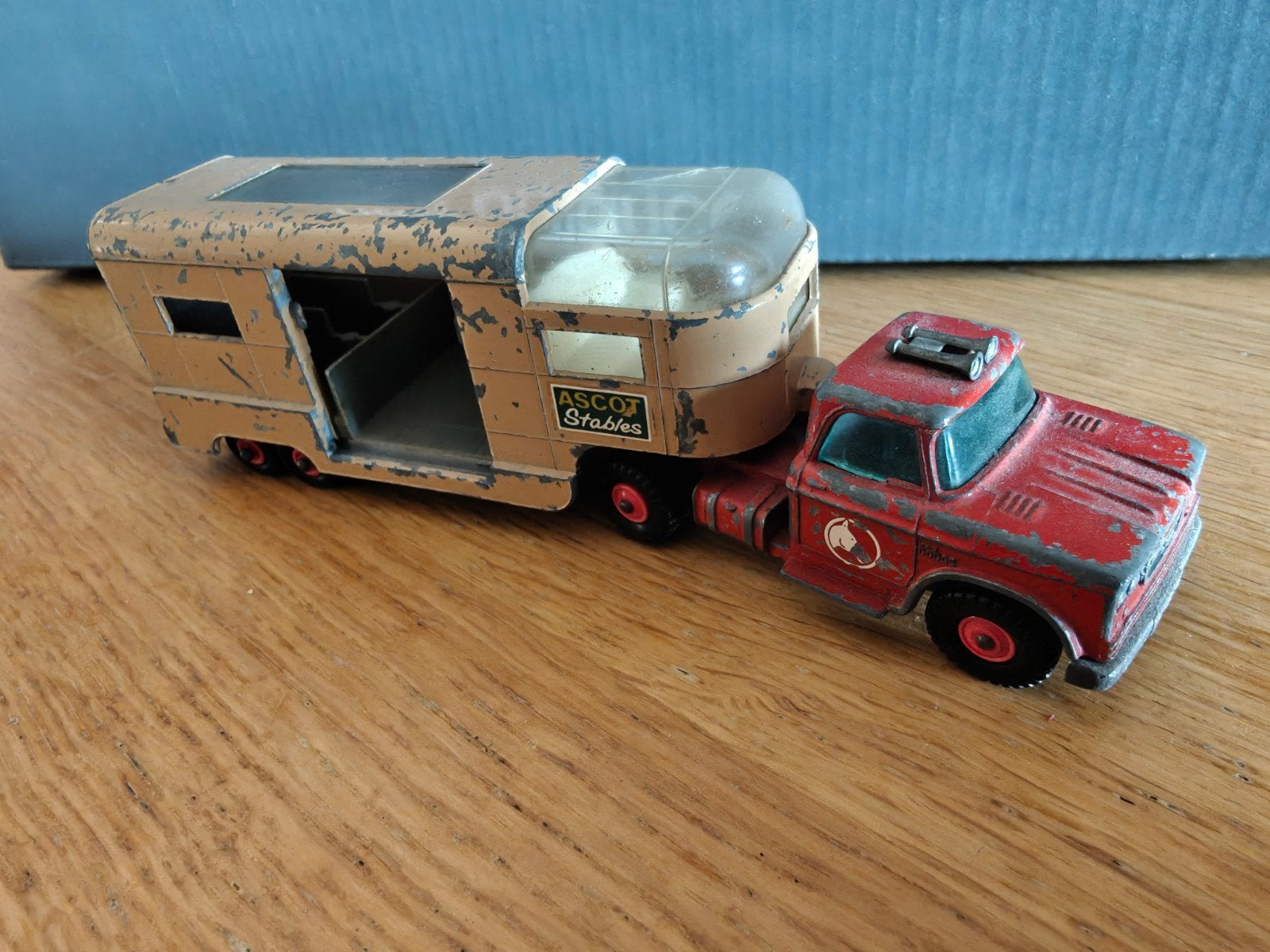 Vintage Matchbox King Size K-12 Dodge Tractor  Paardentra, Ophalen of Verzenden, Gebruikt