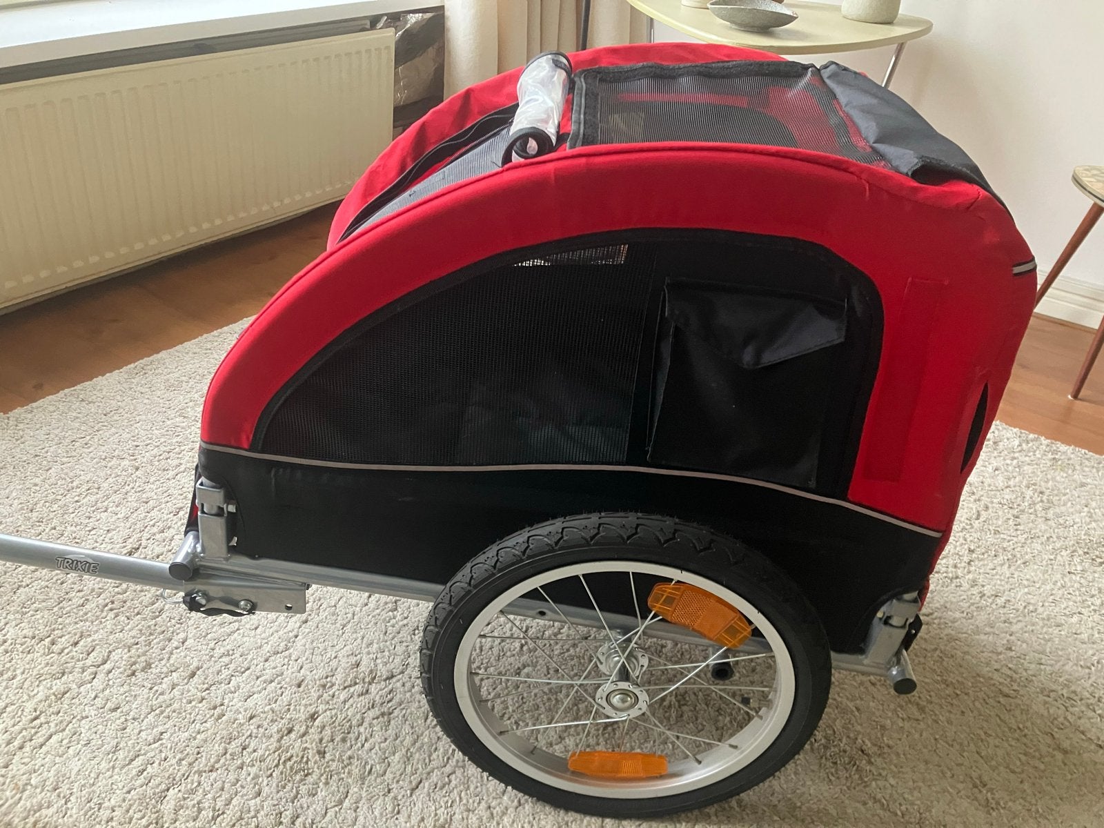 Trixie Hondenfietskar - Rood/Zwart - Zo goed als nieuw, Ophalen, Opvouwbaar, 20 tot 40 kg, Zo goed als nieuw