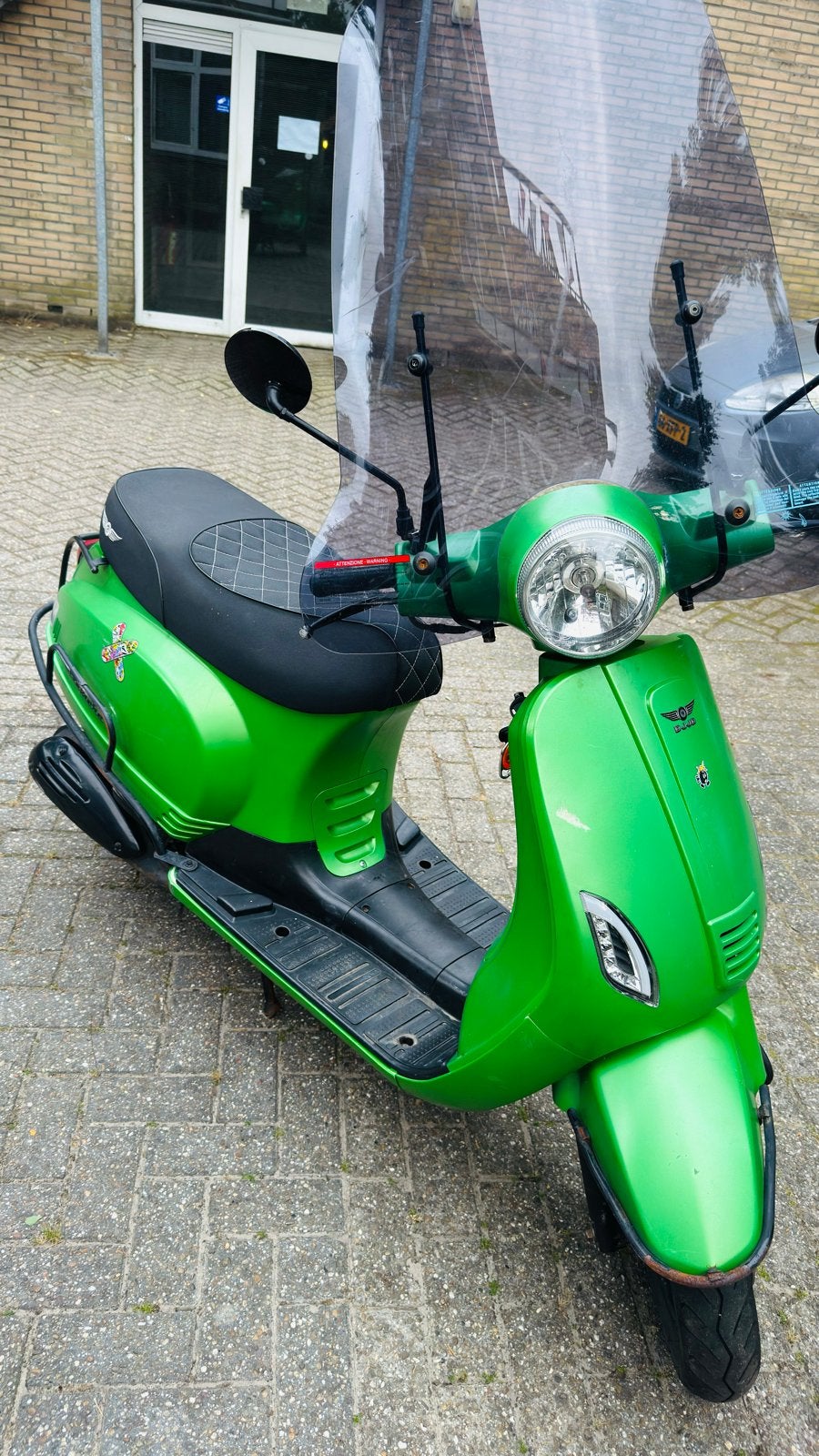 Djjd Cashmere Scooter - Groen, met windscherm, Fietsen en Brommers, Ophalen of Verzenden, Gebruikt, Overige merken