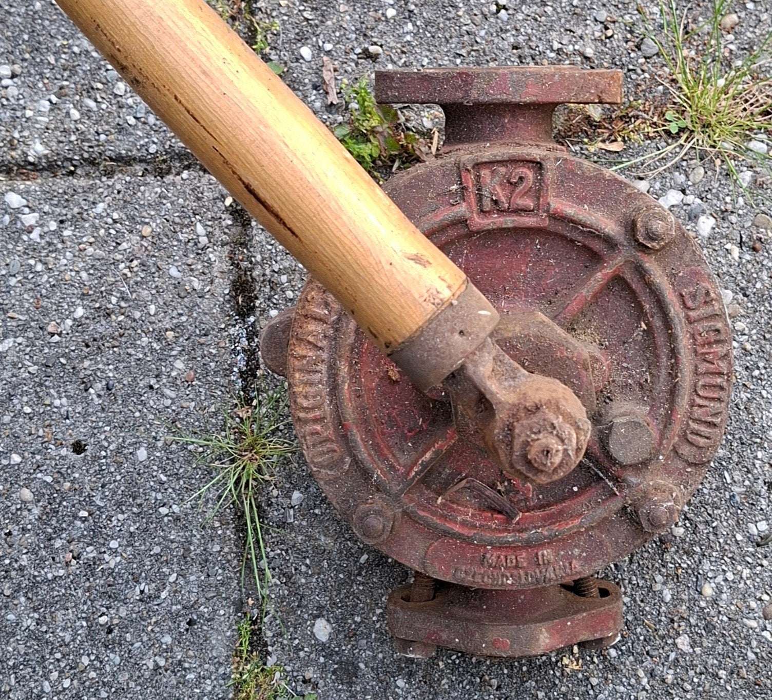Vintage Gietijzeren Vleugelpomp Sigma K2 – Industrieel / Opk, Tuin en Terras, Waterpompen, Gebruikt, Handmatig, Overige typen