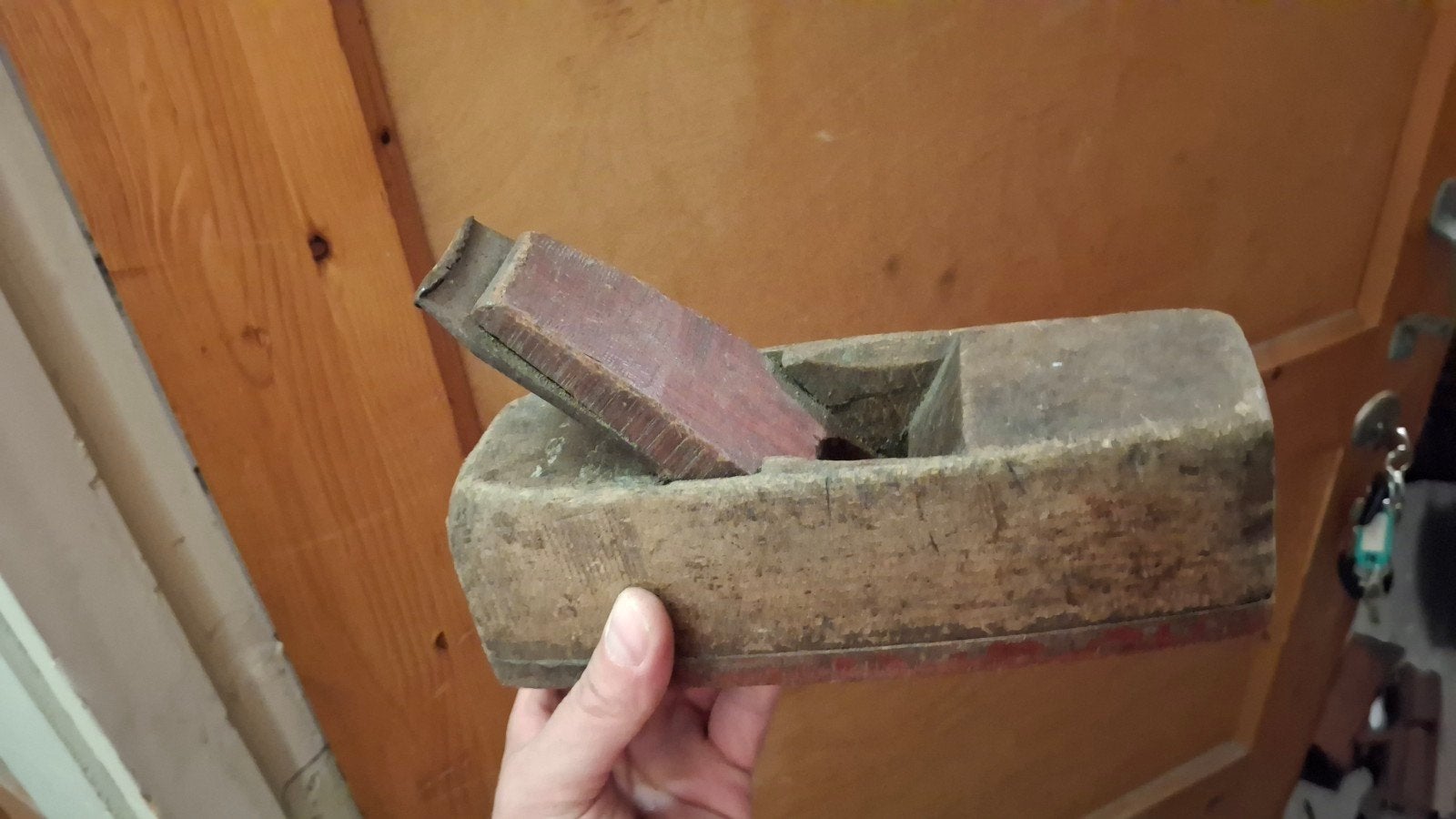 Oude houten schaaf - Vintage gereedschap, Ophalen of Verzenden