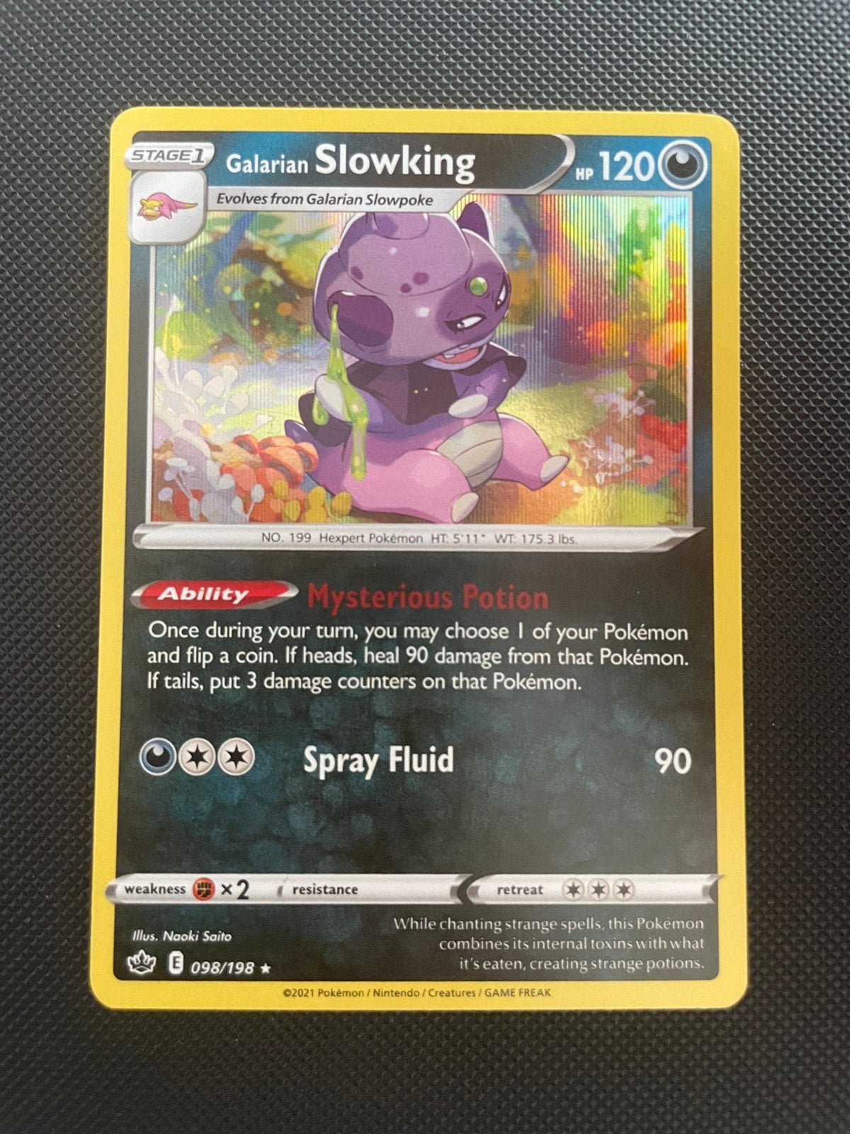 Galarian Slowking 098/198 Rare Holo Chilling Reign, Verzenden, Zo goed als nieuw