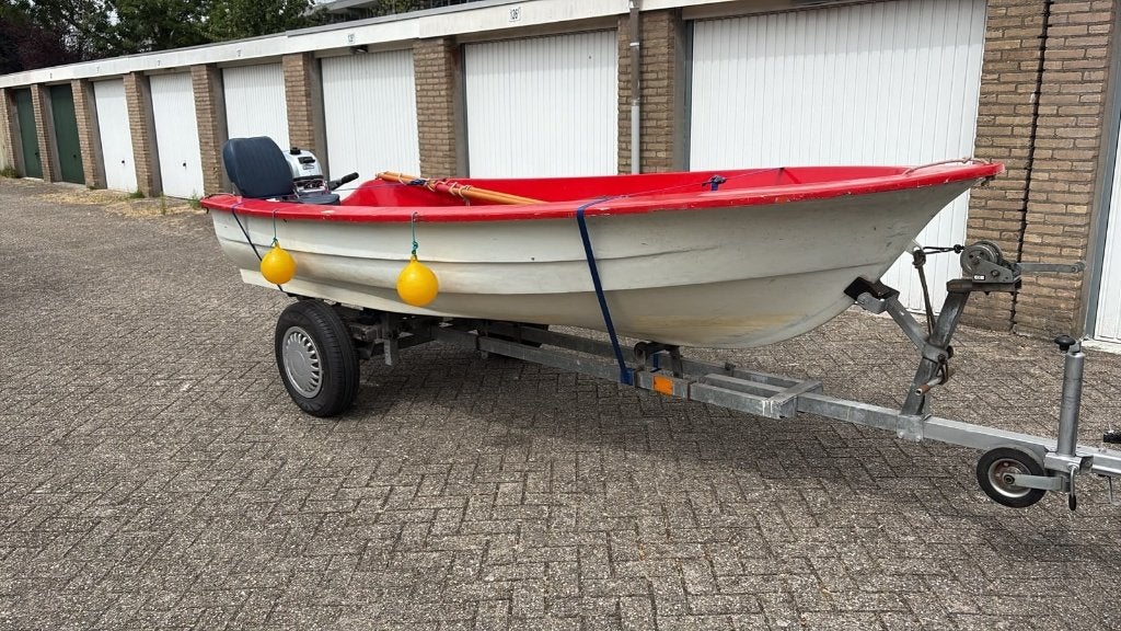 Polyester boot met Honda buitenboordmotor en trailer, Overige merken, 4 m, Buitenboordmotor, Tot 1.00 meter