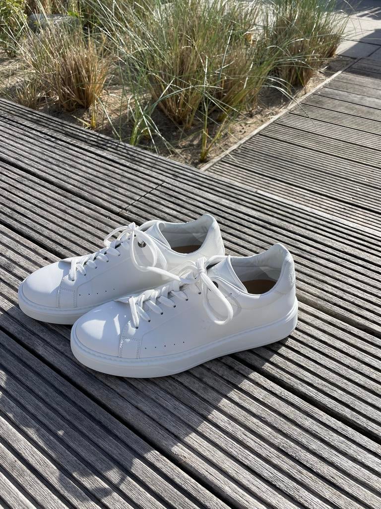 La Martina lederen heren sneaker maat 43, Ophalen of Verzenden, Zo goed als nieuw, Wit, Sneakers of Gympen