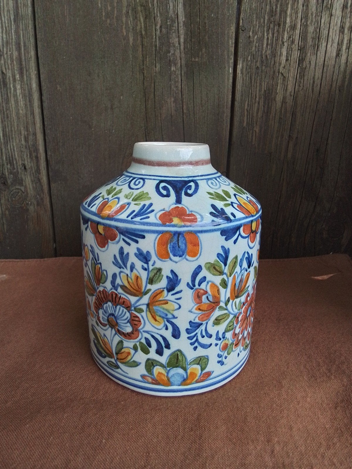 Schattig Delfts aardewerk vaasje/potje, 11x8.5cm, Ophalen of Verzenden
