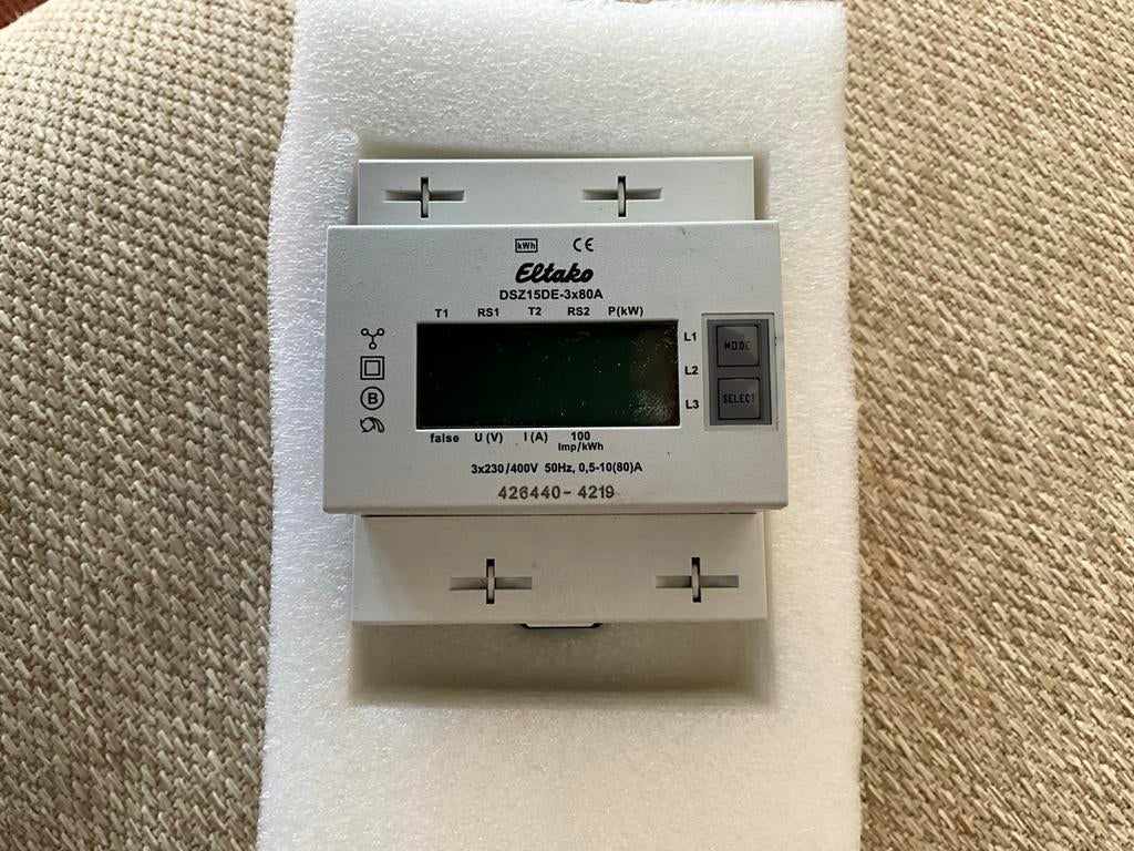Eltako DSZ15DE-3x80A 3-fase Energiemeter, Ophalen of Verzenden, Zo goed als nieuw, Overige typen