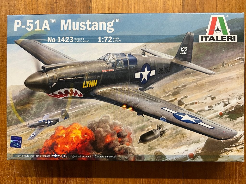 Italeri P-51A Mustang 1:72 bouwpakket - 1423, 1:72 tot 1:144, Italeri, Nieuw, Ophalen of Verzenden