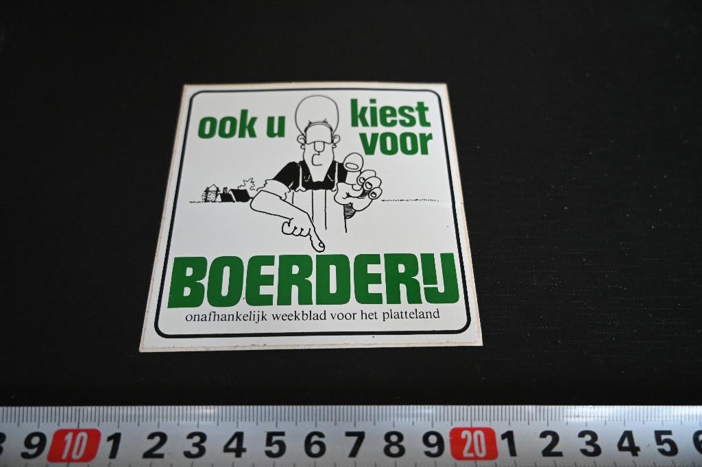sticker ook u kiest voor BOERDERIJ weekblad platteland, Verzamelen, Stickers, Zo goed als nieuw, Ophalen