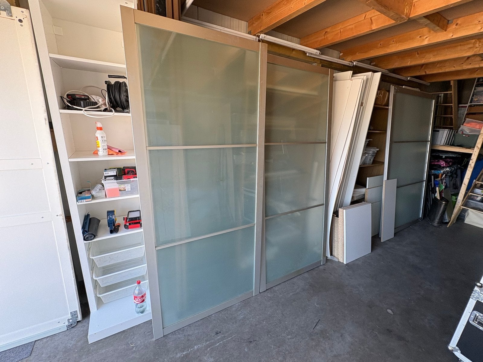 IKEA PAX Schuifdeuren met matglas, Ophalen, Gebruikt, 200 cm of meer, Glas