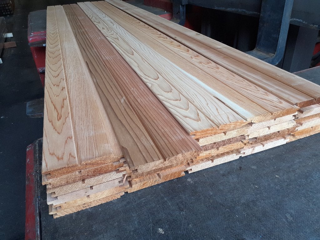 Partij 8.82m2 Western Red Cedar gevelbekleding 18x145mm, Ophalen of Verzenden, Zo goed als nieuw, 180 tot 250 cm, Planken