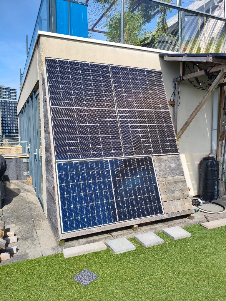 Zonnepanelen met frame, Ophalen, Gebruikt