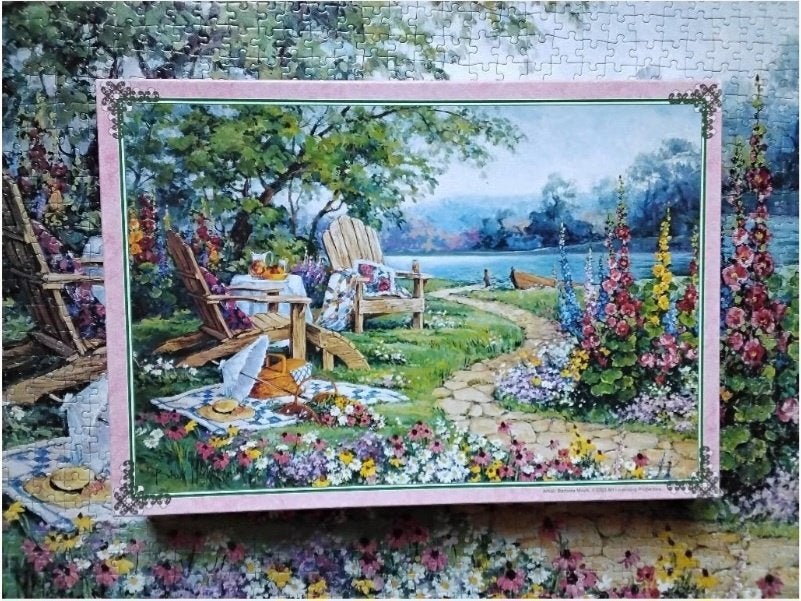 Jumbo puzzel 'een zwoele zomermiddag' by Barbara Mock, Ophalen, 500 t/m 1500 stukjes, Zo goed als nieuw, Legpuzzel