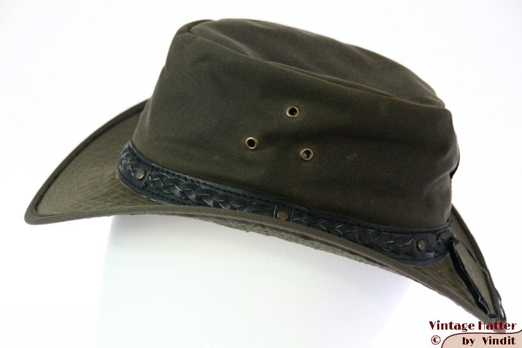 Australische outdoor wax hoed groen katoen 56 57 59 60 62 63, 60 cm (XL, 7½ inch) of meer, Hoed, Nieuw, Ophalen of Verzenden