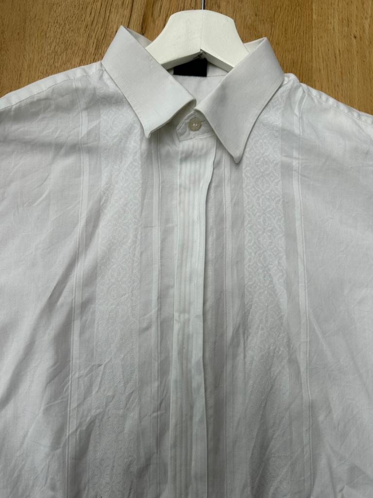 Smoking overhemd gala ledub maat 39 is S/M, Kleding | Heren, Overhemden, Ophalen of Verzenden, Gedragen, Wit, Halswijdte 39/40 (M)