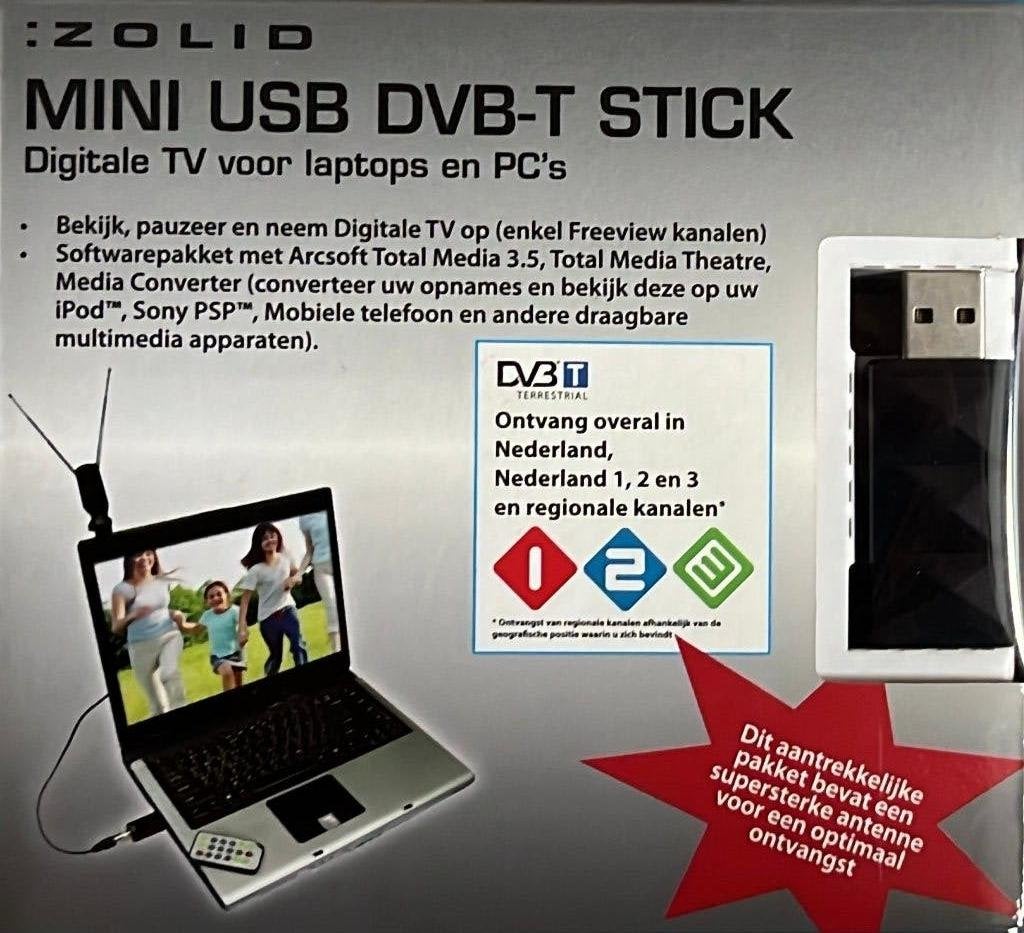 Zolid Mini USB DVB-T Stick – Nieuw & ongeopend, Ophalen, Nieuw, Zolid, 2 TB of meer