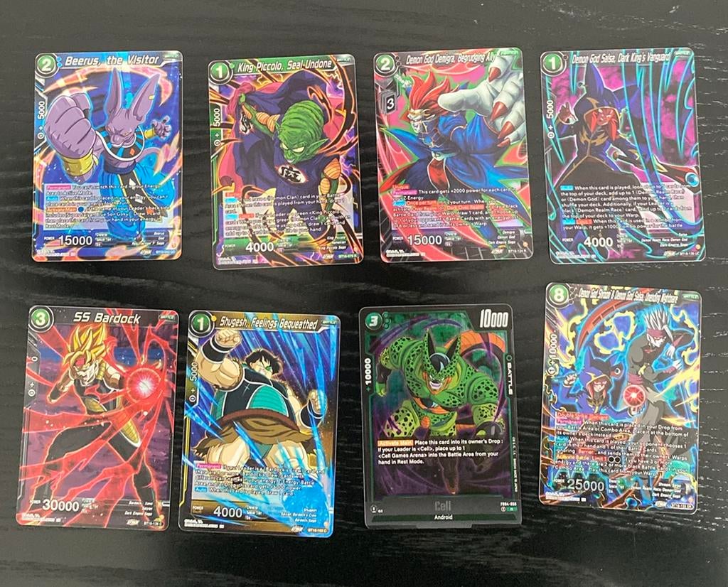 Dragon ball SCR - various cards, Ophalen, Zo goed als nieuw, Meerdere kaarten