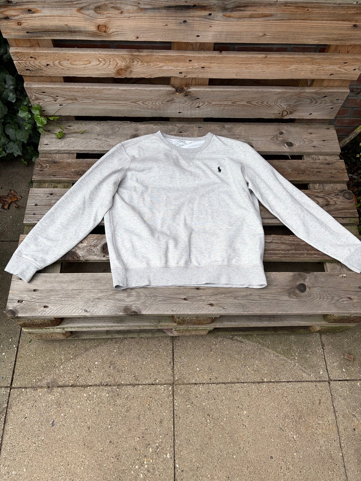 Ralph Lauren trui / longsleeve - Grijs, Ophalen of Verzenden, Gedragen, Maat 52/54 (L), Grijs