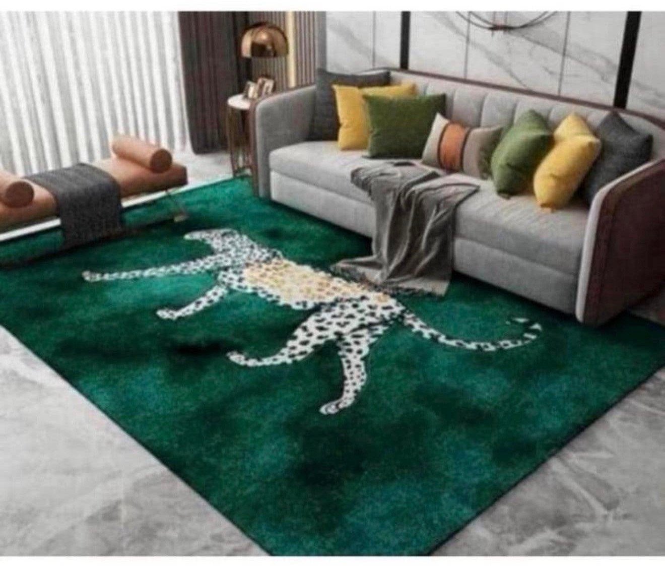 Groot vloerkleed set Luipaard 160 x 120 rond 80 kleed tapijt, P, 100 tot 150 cm, P, P