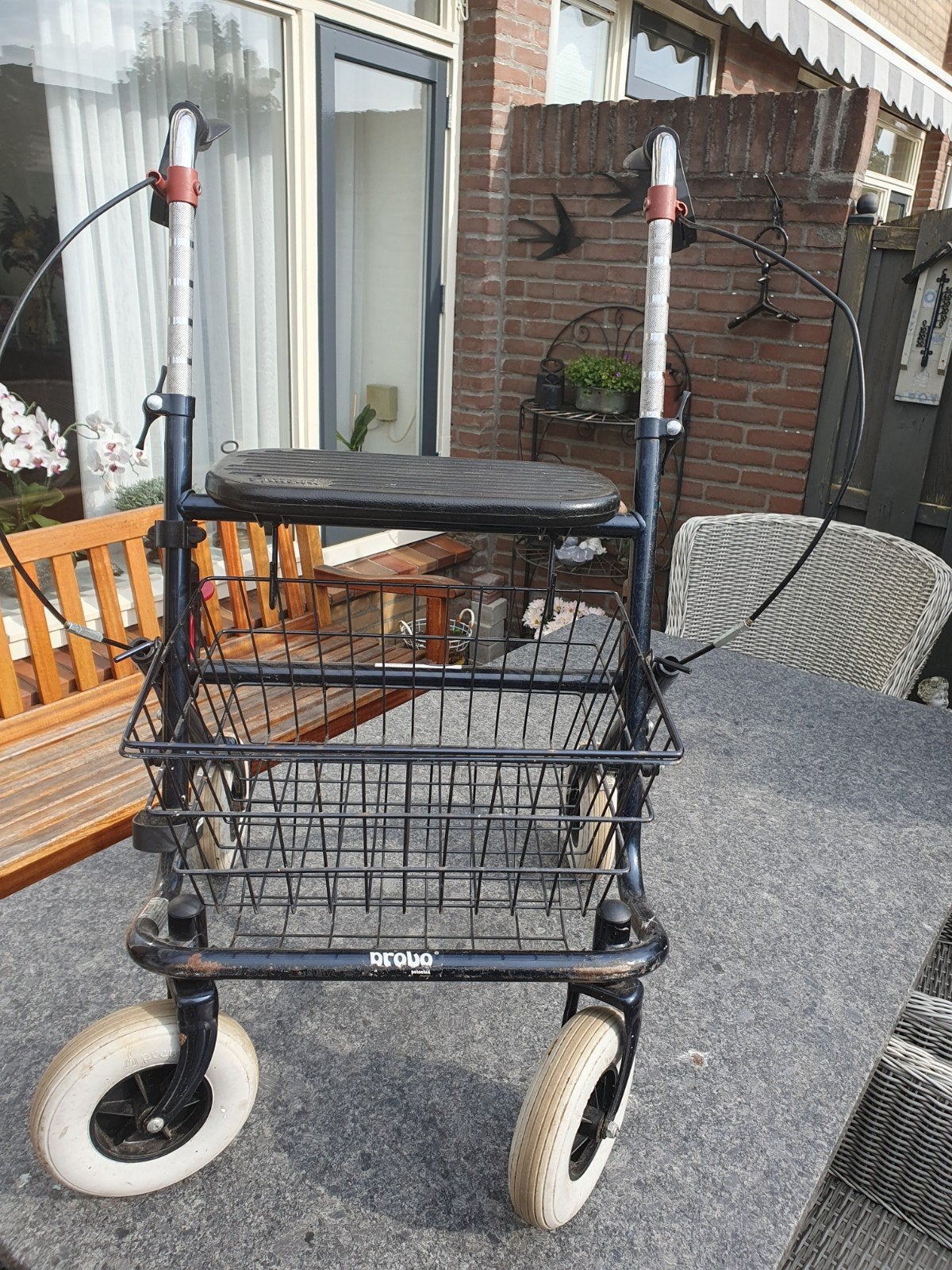 inklapbare verstelbare rollator, Diversen, Ophalen, Opvouwbaar, Gebruikt