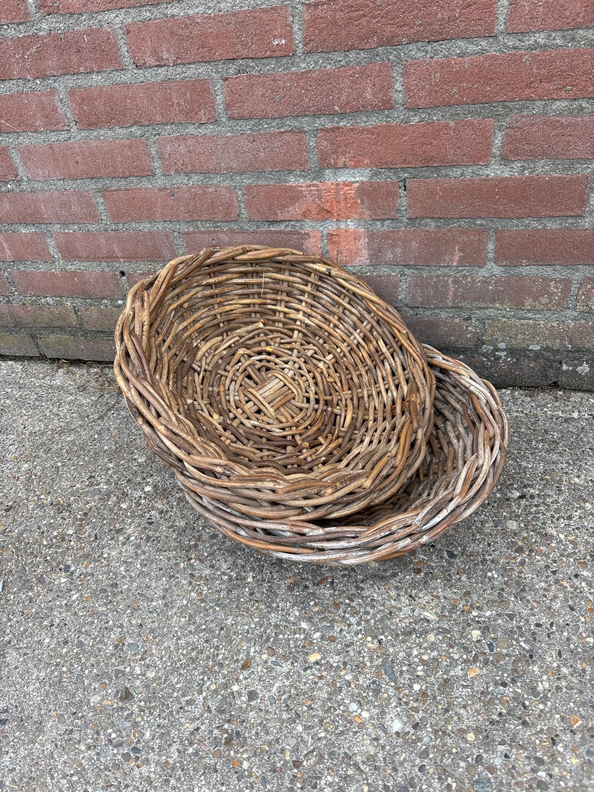 Set van 2 rieten manden - decoratief en praktisch, Ophalen of Verzenden