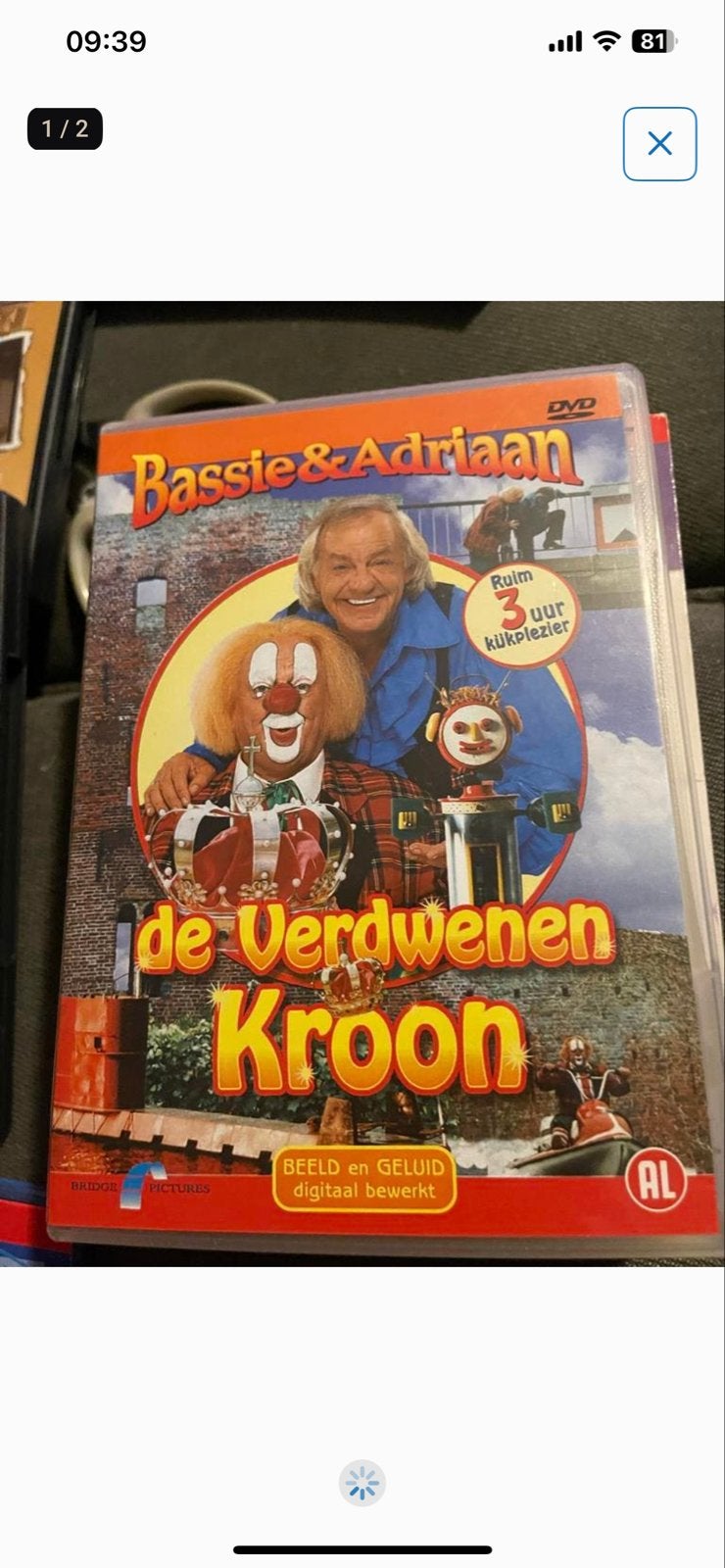 Bassie & Adriaan: De Verdwenen Kroon DVD, Cd's en Dvd's, Gebruikt, Alle leeftijden, Familie, Film
