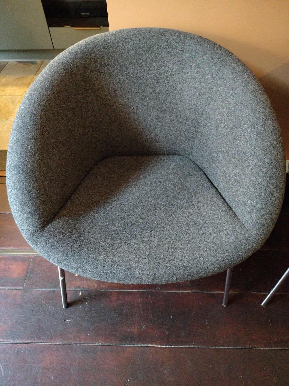 2 grijze design fauteuils Walter Knoll 369, Gebruikt, Minder dan 75 cm, Ophalen of Verzenden, Stof