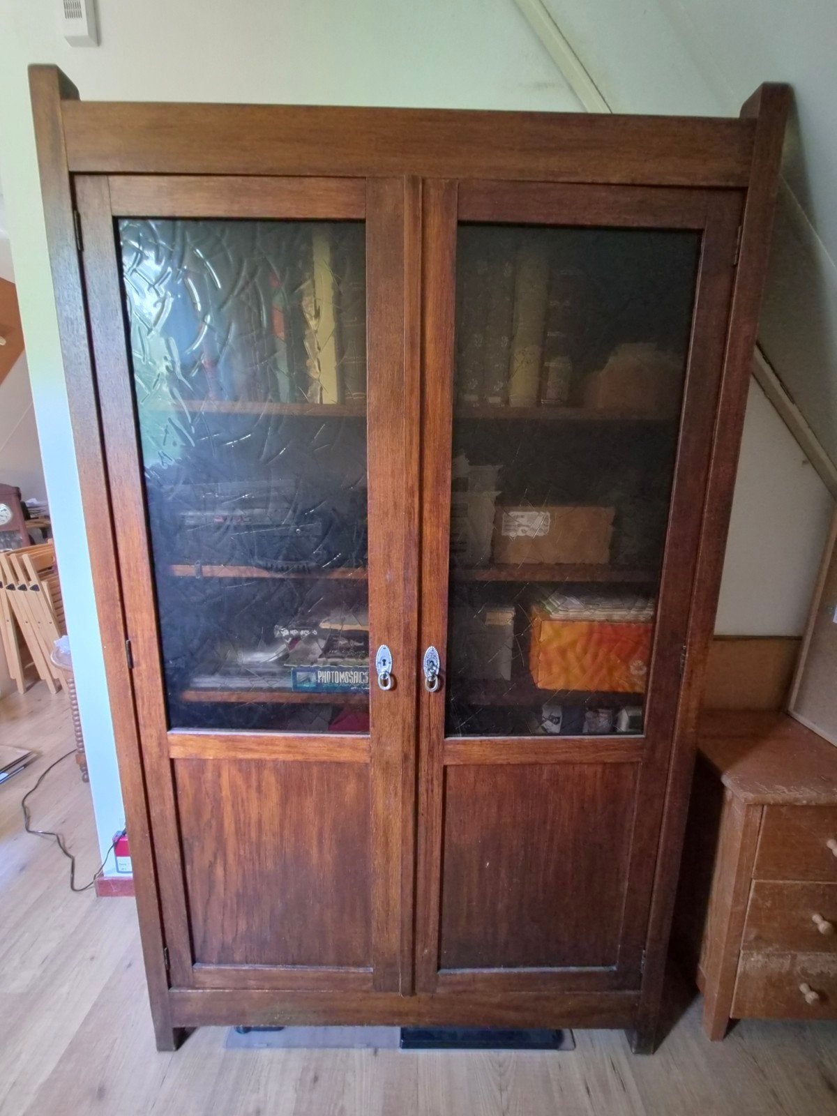 Vintage drankkast L120xB41xH200, Antiek en Kunst, Ophalen