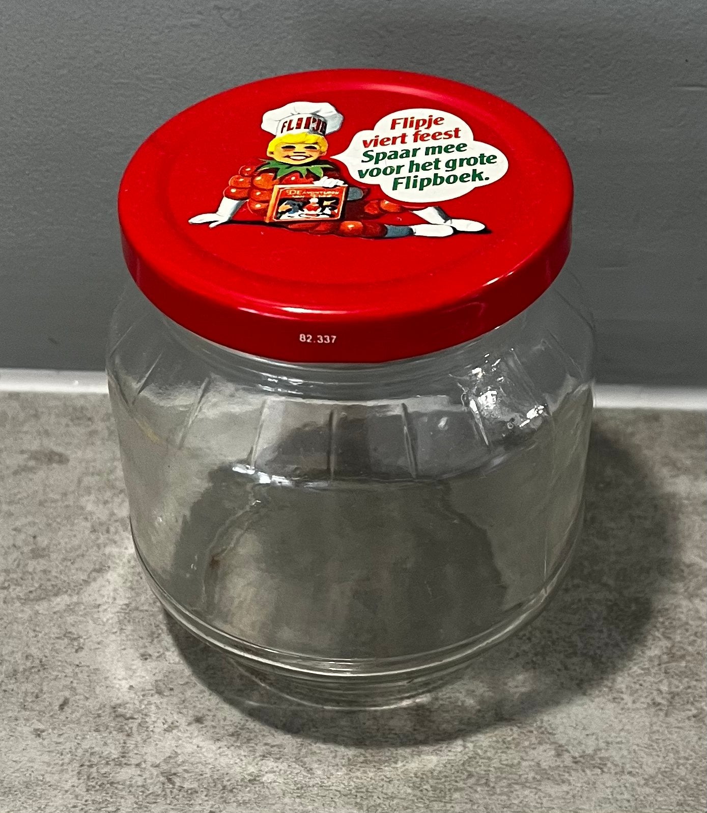 lege pot De Betuwe Tiel jam Flipje, Ophalen of Verzenden, Gebruikt, Verpakking