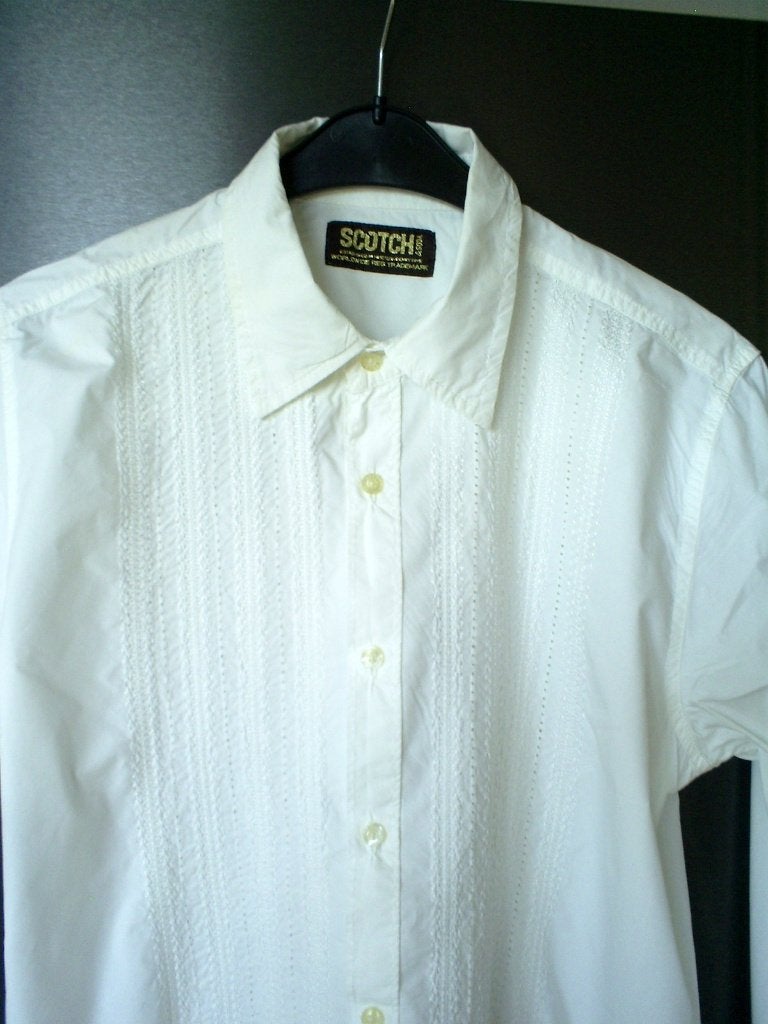 NIEUW __ wit SCOTCH & SODA overhemd mt. M, Kleding | Heren, Verzenden, Wit, Nieuw, Halswijdte 39/40 (M)