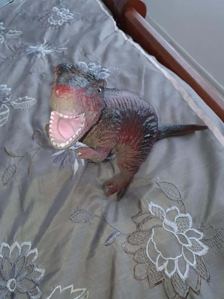 Dinosaurus speelgoed set - T-Rex en Triceratops, Ophalen of Verzenden, Zo goed als nieuw