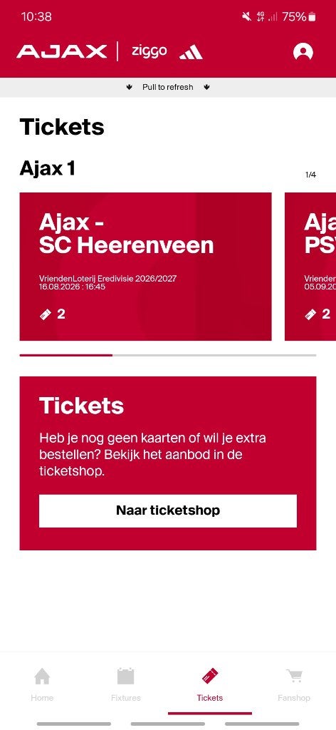 Ajax - Heerenveen 2x, Tickets en Kaartjes, Losse kaart, Twee personen, Augustus
