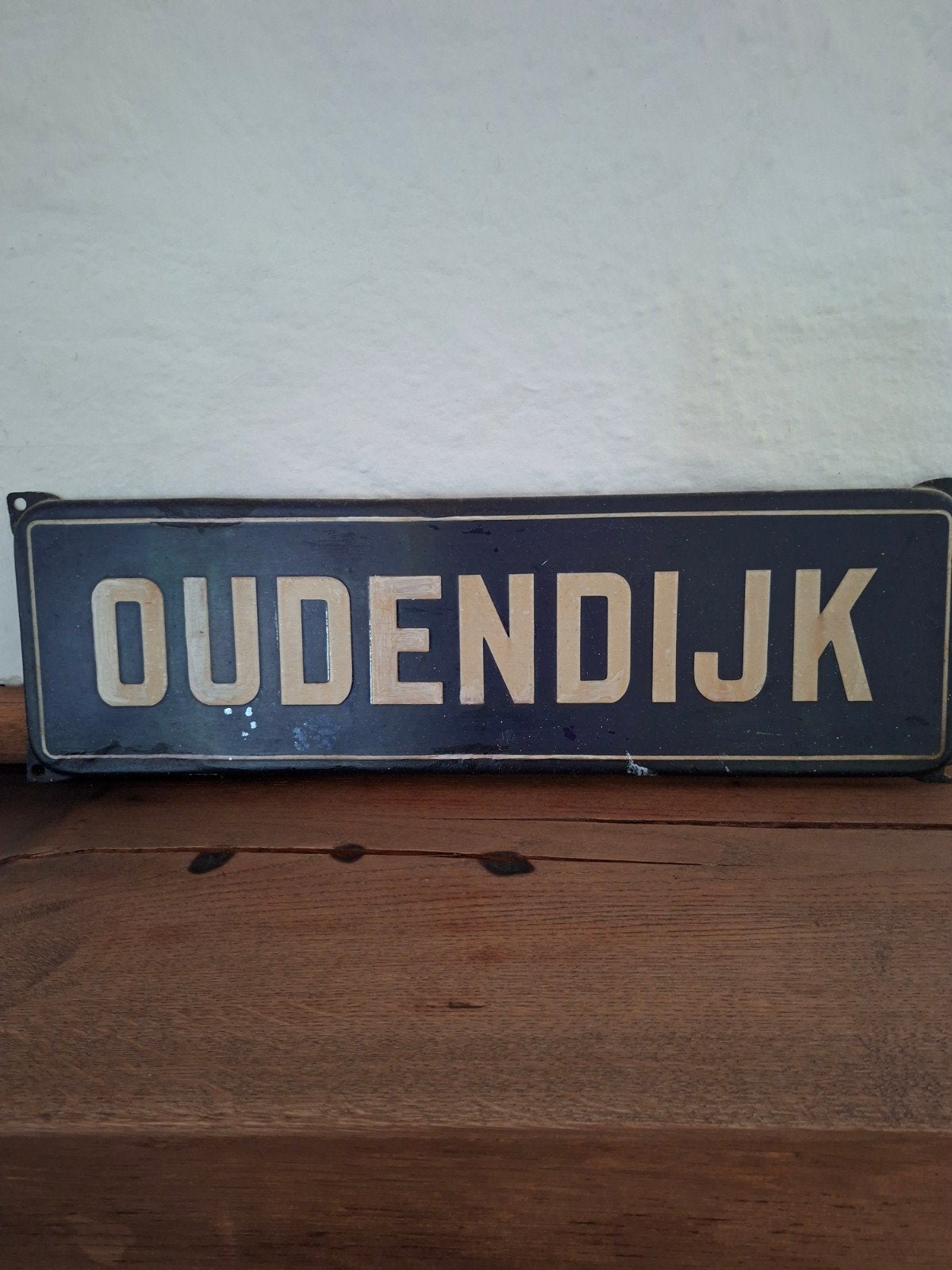 Straatnaambord Oudendijk, Antiek en Kunst, Ophalen
