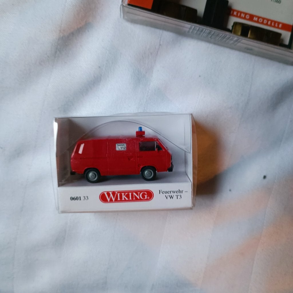 Wiking 060133 1/87 Volkswagen VW T3 Kastenwagen Feuerwehr, Ophalen of Verzenden, Nieuw, Auto, Wiking