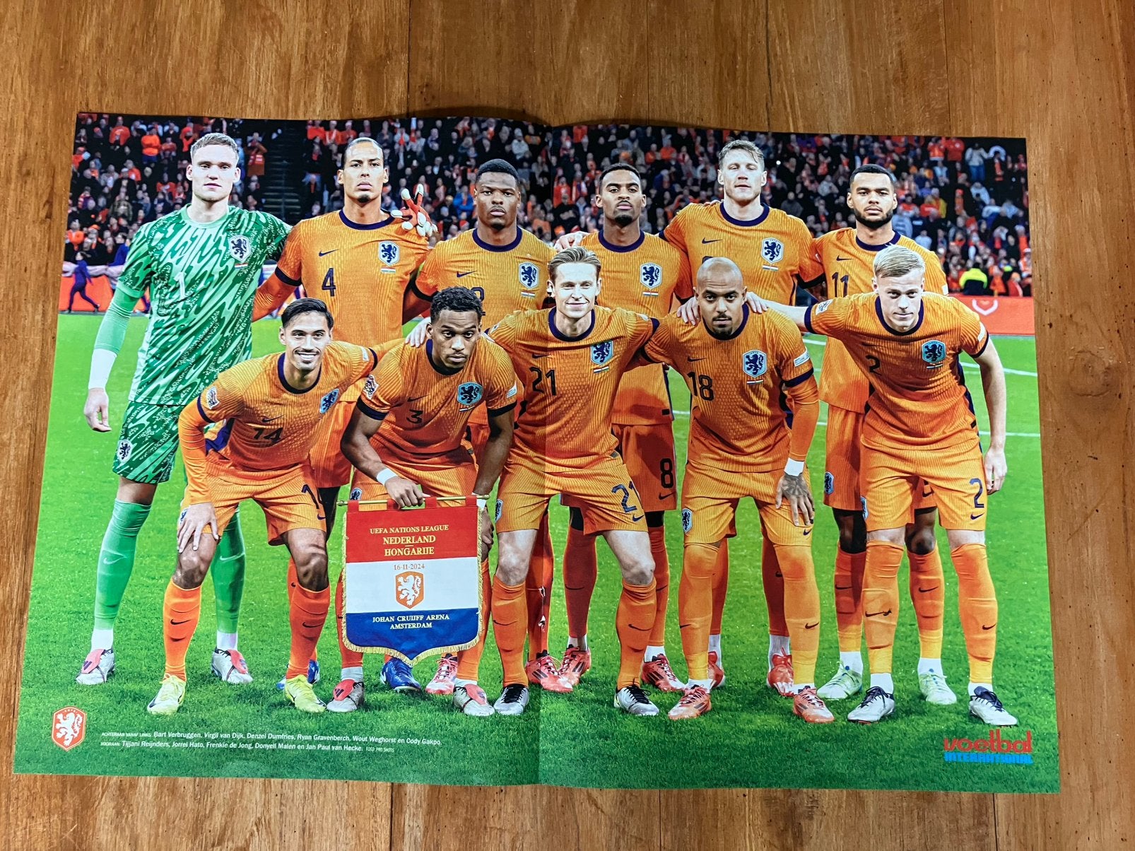 Oranje Nations League Nederland-Hongarije, Ophalen of Verzenden, Zo goed als nieuw, Poster, Plaatje of Sticker