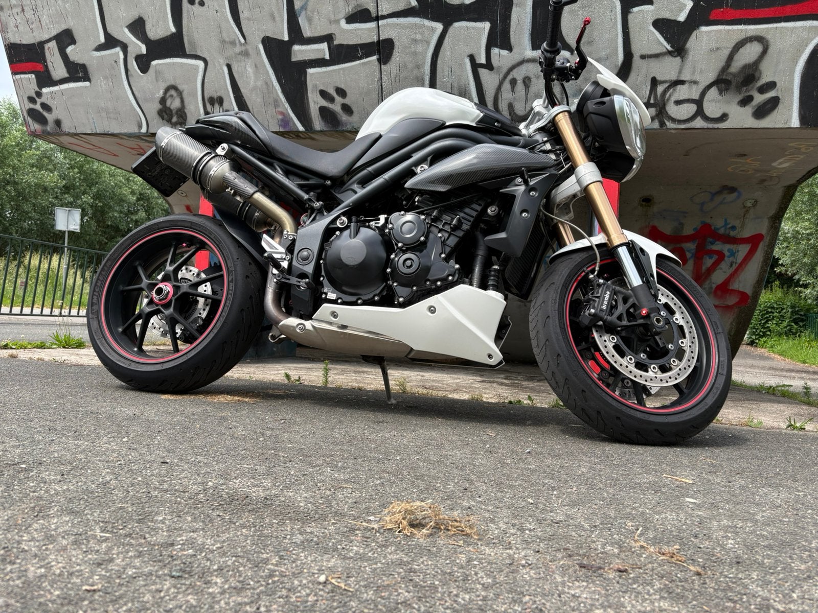 Dikke Speed Triple uit 2014, Sportuitlaat, Occasion, Motorrijbewijs A, 3 cilinders
