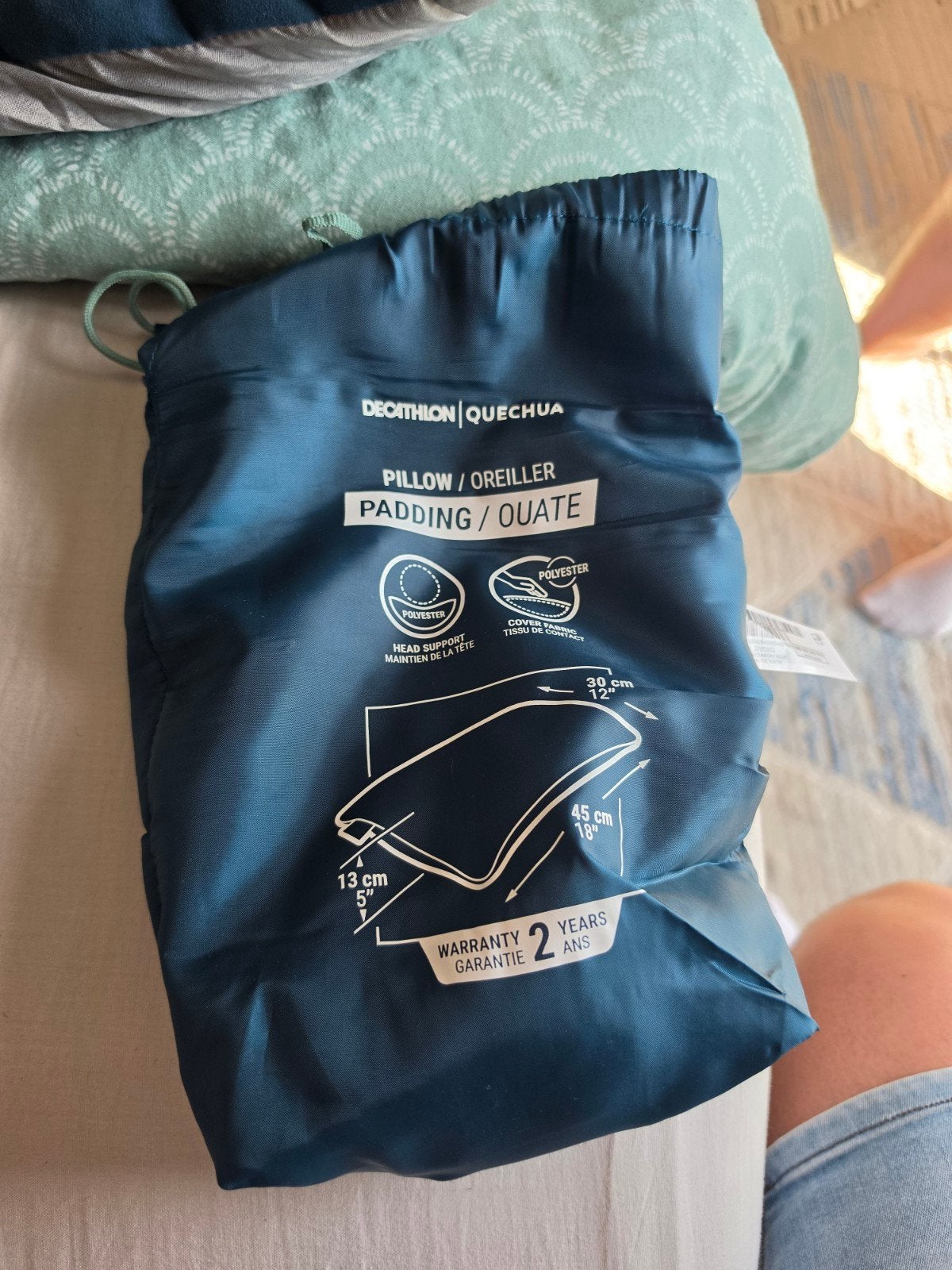 Quechua Opblaasbaar Kampeerkussen - Compact & Comfortabel, Ophalen of Verzenden, Zo goed als nieuw